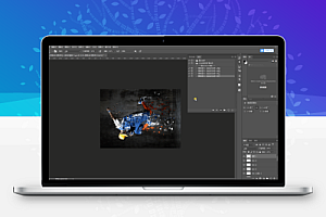 PS一键生成飞溅碎片特效插件
