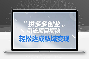 拼多多创业引流项目揭秘:每天引流200+精准付费粉,轻松达成私域变现