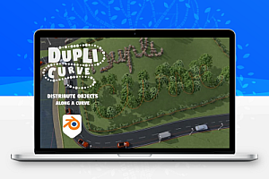 Blender路径模型分布3D建模动画插件 Dupli-Curve v3.6.0