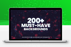 AE高级多彩图形舞台LED屏背景视频效果动画模板200款