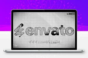 AE模板-铅笔素描线条LOGO标志开场片头