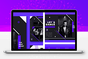 潮流几何人物系列招贴宣传展会平面广告AI矢量模版海报设计素材排版10款