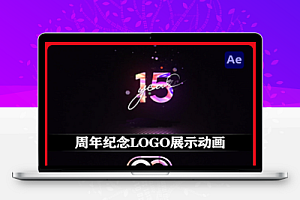 AE模板|优雅周年纪念LOGO徽标揭晓展示动画 Anniversary Logo Reveal