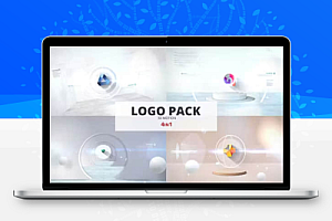 AE模板-4组简洁明亮创意LOGO展示小片头动画 Logo Reveal
